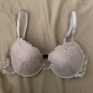 Tan lace bra
